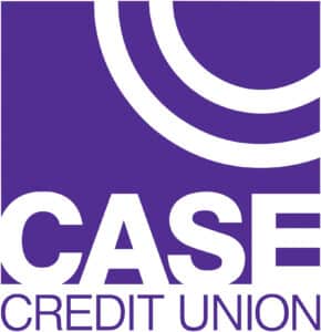 CASE Credit Union logo to highlight seed level sponsorship of LEAP's 2022 Hatching event series.