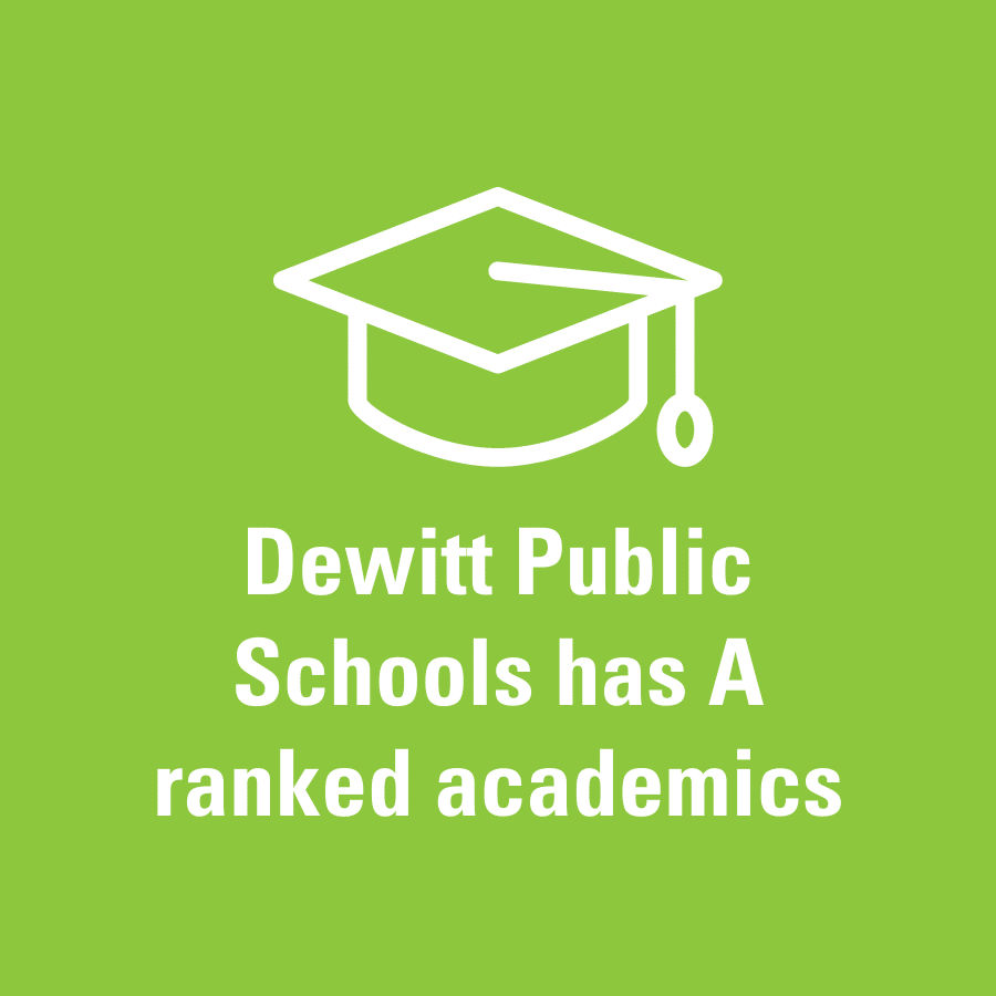 Dewitt Public Schools has A ranked academics