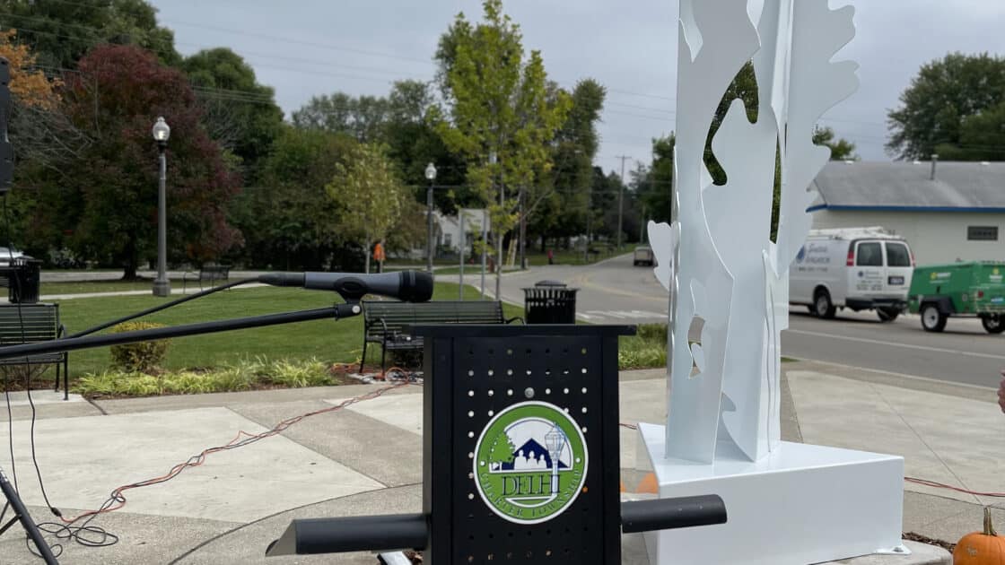 Delhi Township Adds New Sculpture to its Realize Cedar Business District
